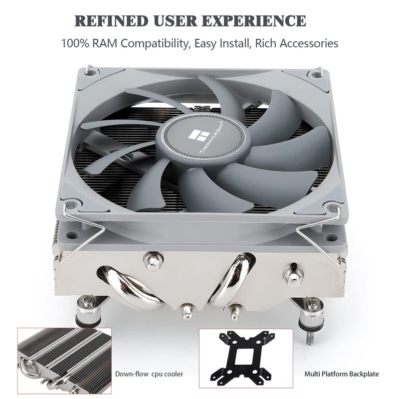 Thermalright مبرد هواء CPU منخفض الارتفاع AXP90-X53، ارتفاع 53 مم، مروحة TL-9015 رقيقة PWM، تقنية AGHP، متوافق مع AM4 / AM5 / Intel lga1700 / 1150 / 1151 / 1200 / 1851، مبرد ITX PC (AXP90 X53) - Image 4